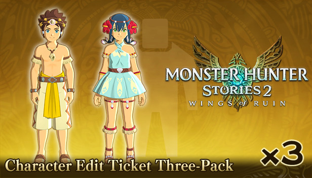 Monster Hunter Stories 2: Wings of Ruin - Character Edit Ticket Three-Pack