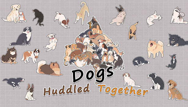 Dogs Huddled Together 挤在一起的狗狗们