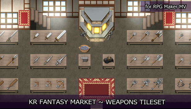 RPG Maker MV - KR Fantasy Market - Weapons Tileset PC