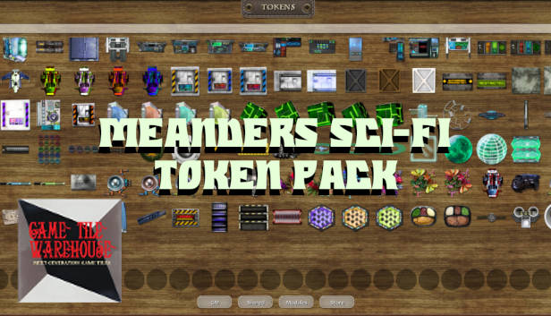 Fantasy Grounds - Meanders Sci-fi Token Pack: Series 1 - Set 2 (Token Pack)