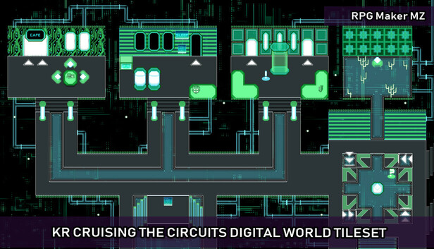 RPG Maker MZ - KR Cruising the Circuits Digital World Tileset