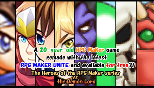 A 20-year-old game is being remade with the newest engine RPG MAKER UNITE and distributed for free? ~RPG Maker's  heroes vs. the demon king~