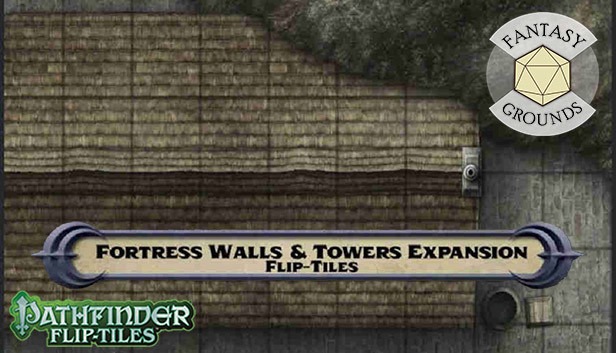 Fantasy Grounds - Pathfinder RPG - Flip-Tiles - Fortress Walls and Towers Expansion
