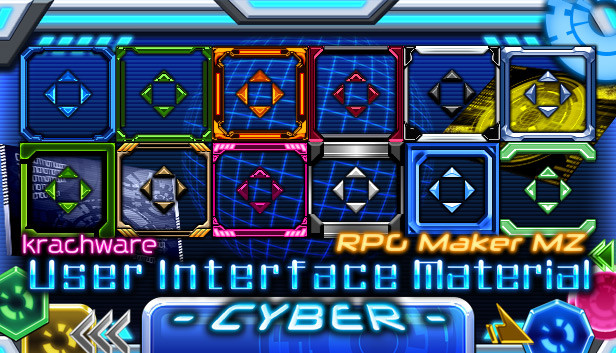 RPG Maker MZ - Krachware User Interface Material CYBER
