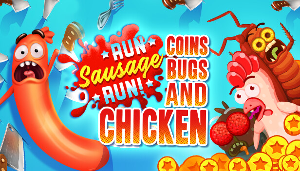 Run Sausage Run: Coins, Bugs and Chicken