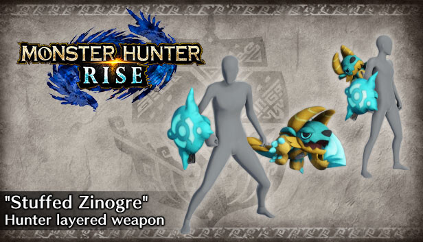 Monster Hunter Rise - Broń warstwowa łowcy „Wypchany Zinogre” (miecz i tarcza)