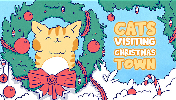 Cats Visiting Christmas Town