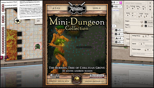 Fantasy Grounds - Mini-Dungeon #030: The Burning Tree of Coilltean Grove (PFRPG)
