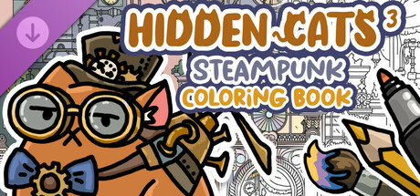 HIDDEN CATS 3: Steampunk - Coloring Book