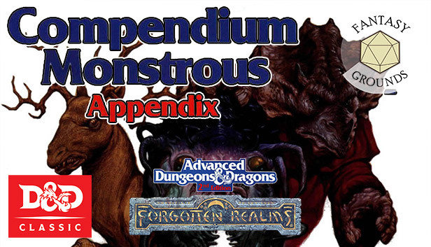 Fantasy Grounds - MC11 Monstrous Compendium Forgotten Realms Appendix (2E)