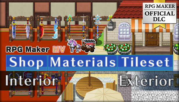 RPG Maker MV - Shop Materials Tileset - Interior / Exterior