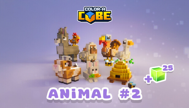 Color-A-Cube - Farm Animal Pack #2