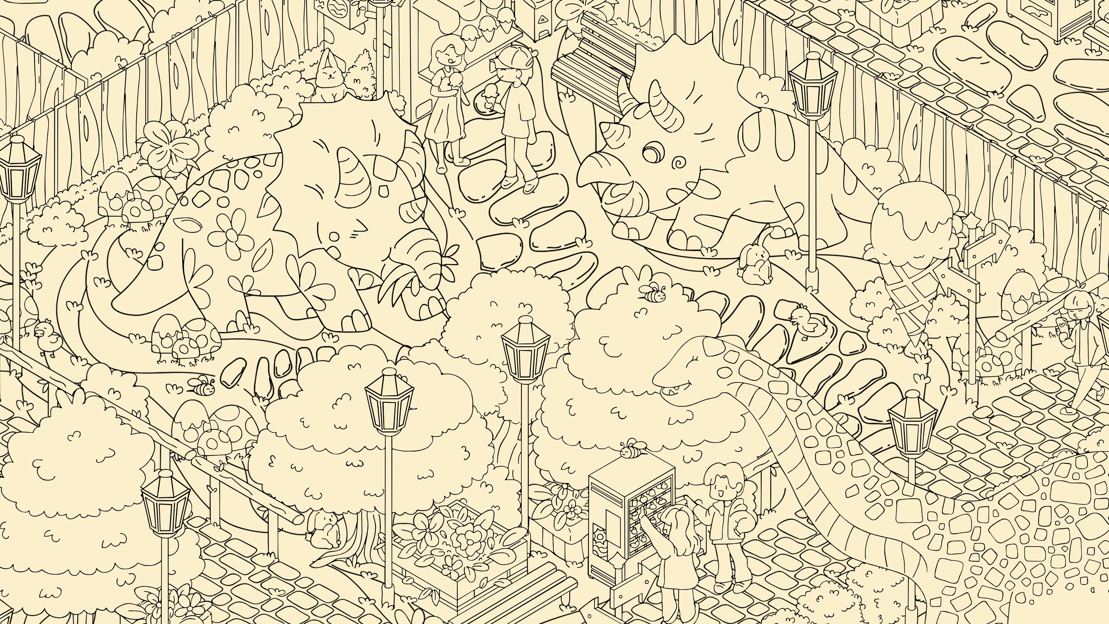 Cats and Seek : Dino Park