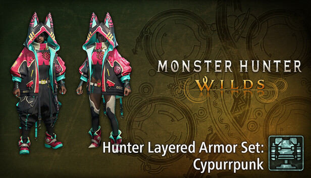 Monster Hunter Wilds - Zestaw pancerza warstwowego łowcy: cybermiauk