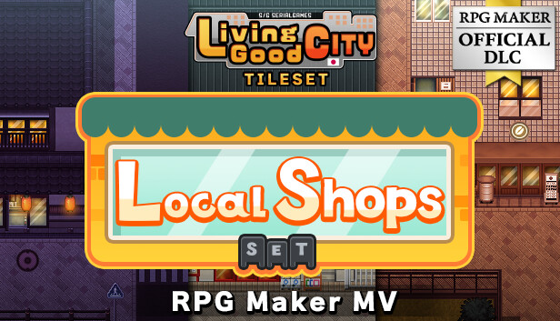 RPG Maker MV - SERIALGAMES LivingGoodCity Tileset - Local Shops Set