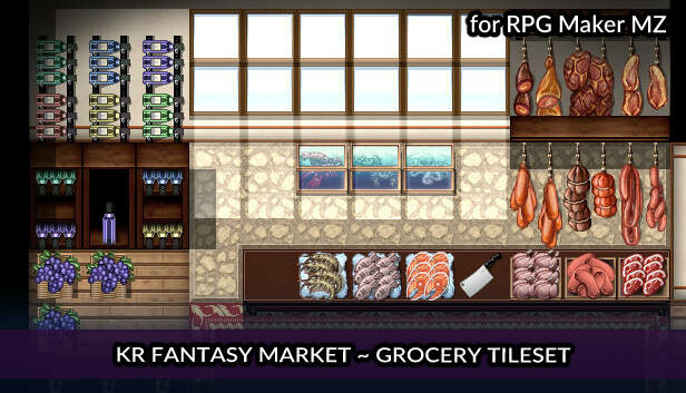 RPG Maker MZ - KR Fantasy Market - Grocery Tileset