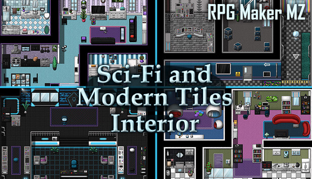 RPG Maker MZ - Sci-Fi and Modern Tileset - Interior