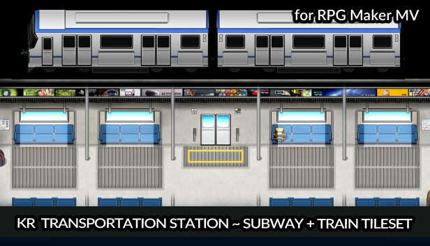 RPG Maker MV - KR Transportation Station - Subway and Train Tileset