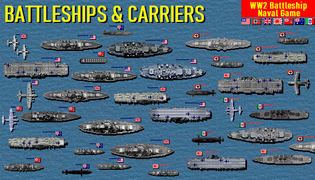 Battleships and Carriers - WW2 Battleship Game