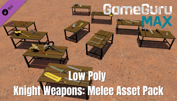 GameGuru MAX Low Poly Asset Pack - Knight Weapons Melee