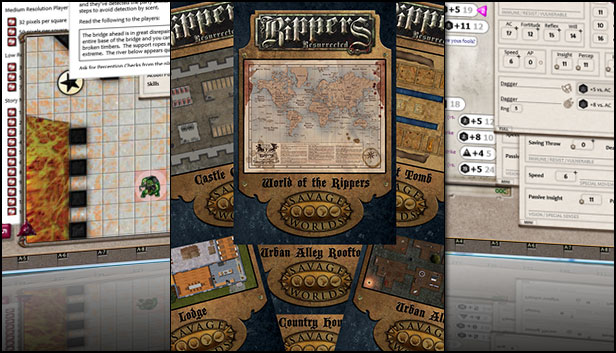 Fantasy Grounds - Rippers Resurrected Map Pack (Savage Worlds)