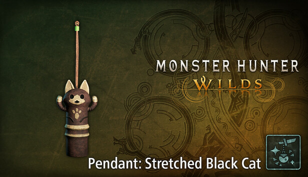 Monster Hunter Wilds - Pendant: Stretched Black Cat