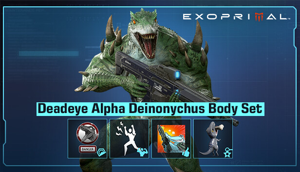 Exoprimal - Zestaw Ciało Deinonycha – Deadeye Alpha