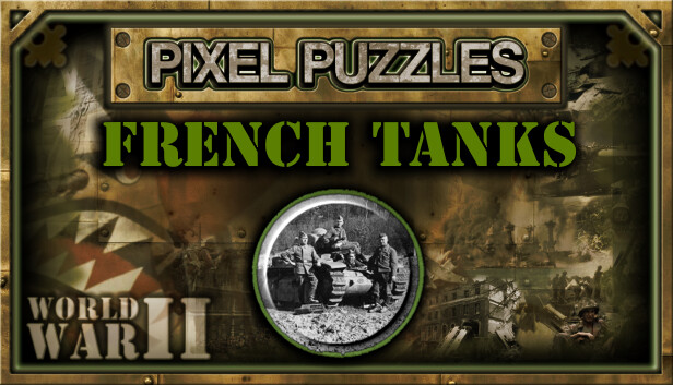 Pixel Puzzles WW2 Jigsaw - Pack: French Tanks