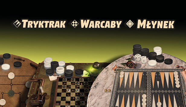 Tryktrak + warcaby + młynek