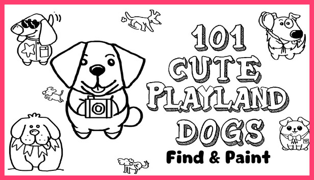101 Cute Playland Dogs: Find & Paint - Artbook