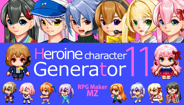 RPG Maker MZ - Heroine Character Generator 11 for MZ