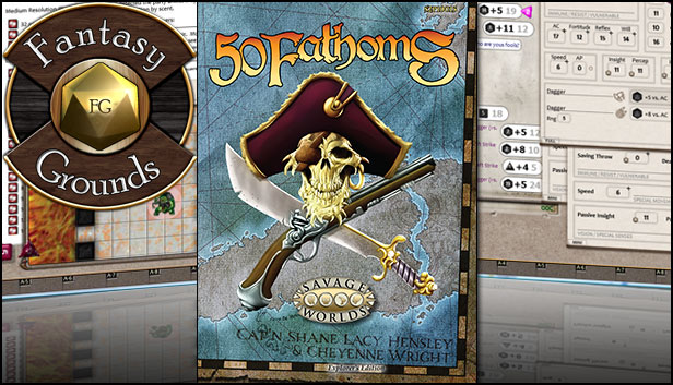 Fantasy Grounds - 50 Fathoms Online Gaming Tokens (Savage Worlds) (Token Pack)