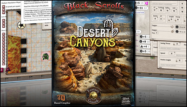 Fantasy Grounds - Black Scroll Games - Desert Canyons (Map Pack)