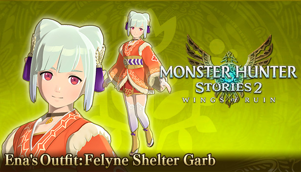 Monster Hunter Stories 2: Wings of Ruin - Ena's Outfit: Felyne Shelter Garb