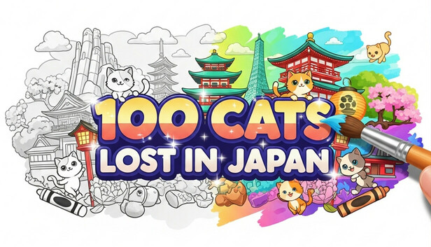100 Cats Lost In Japan Find & Color