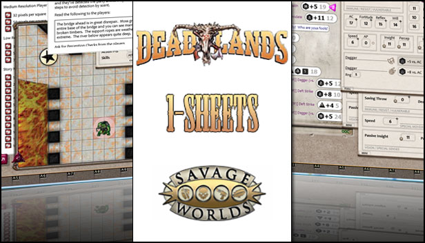 Fantasy Grounds - Deadlands Reloaded: OneSheet Adventure PAK (Savage Worlds)
