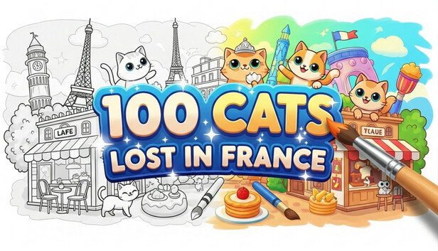 100 Cats Lost In France Find & Color