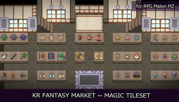 RPG Maker MZ - KR Fantasy Market - Magic Tileset