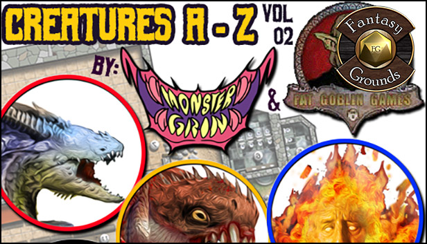 Fantasy Grounds - Creatures A-Z Vol 2 (Token Pack)