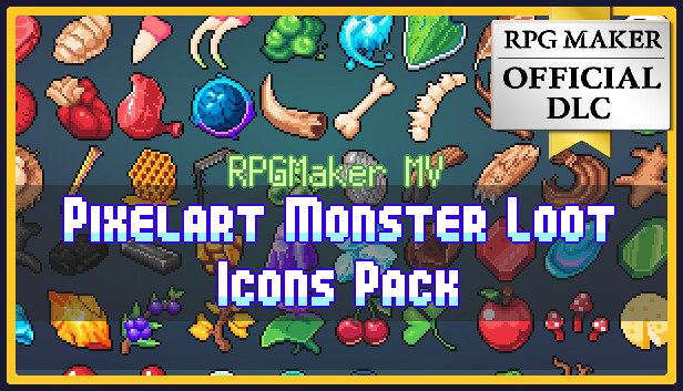 RPG Maker MV - PIXELART MONSTER LOOTS ICONS PACK