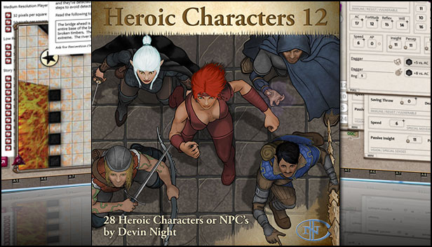Fantasy Grounds - Heroic Characters 12 (Token Pack)