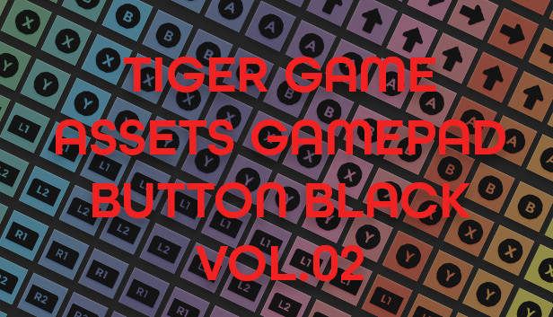 TIGER GAME ASSETS GAMEPAD BUTTON BLACK VOL.02
