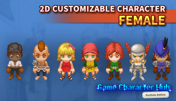 Game Character Hub PE: 2D Customizable Character - Female