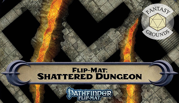 Fantasy Grounds - Pathfinder RPG - Pathfinder Flip-Mat - Shattered Dungeon