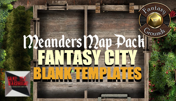 Fantasy Grounds - Meander Map Pack Fantasy City Blank Templates (Map Pack)