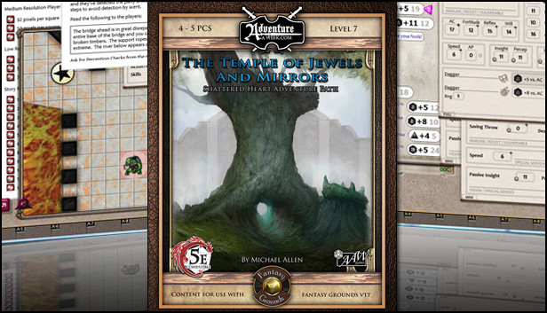 Fantasy Grounds - 5E: Shattered Heart Adventure Path (5E): The Temple of Jewels and Mirrors