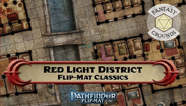 Fantasy Grounds - Pathfinder RPG - Pathfinder Flip-Mat - Classic Red Light District