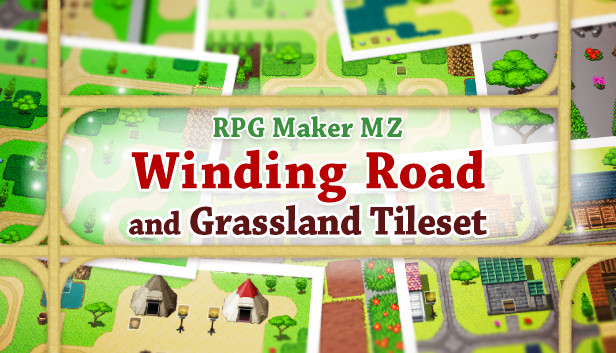 RPG Maker MZ - Winding Road and Grassland Tileset