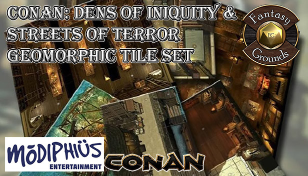 Fantasy Grounds - Conan: Dens of Iniquity & Streets of Terror Geomorphic Tile Set