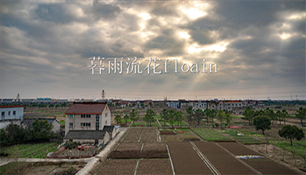暮雨流花